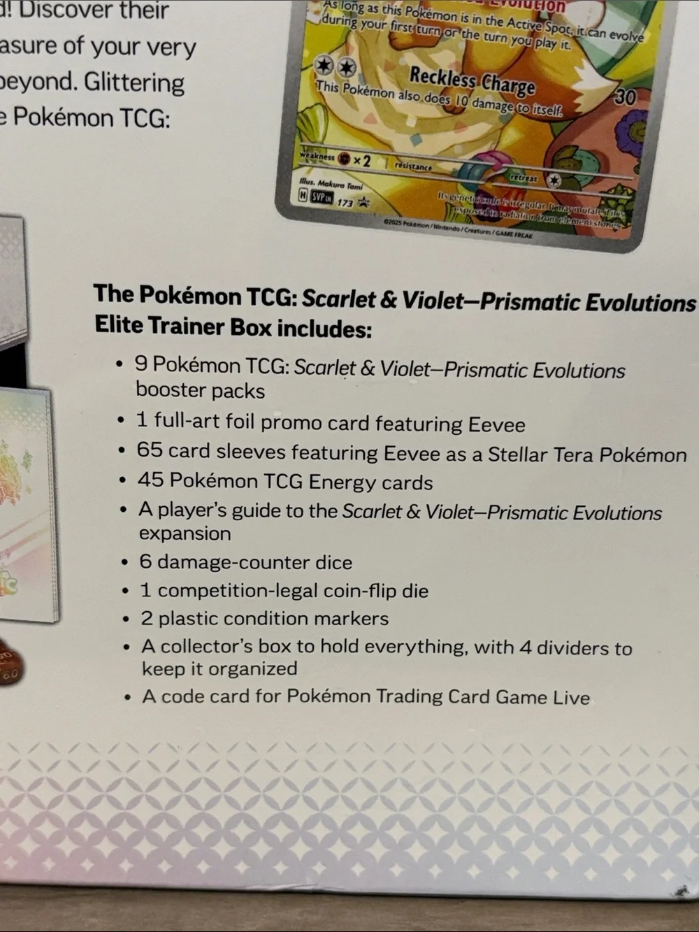 Prismatic Evolutions ETB - Pokemon TCG Elite Trainer Box - New & Factory Sealed